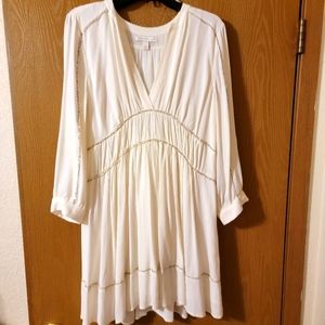 Chelsea and Violet Cream Grecian Style Dress/L
